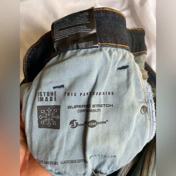 VOLCOM dark blue modern fit slim straight leg stretchy Jeans size 36x 32 - Picture 7 of 14